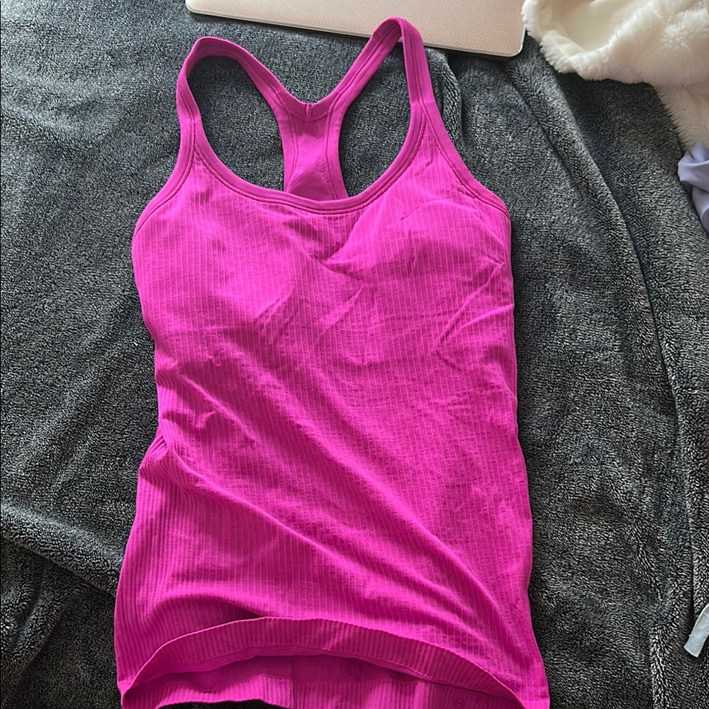 Lululemon Athletica Pink Fitted Tank Top